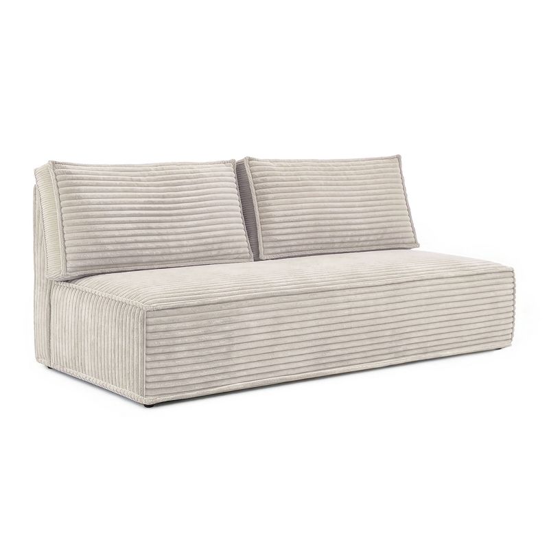 Sofa Mebel Elite Rozkładana Kanapa z Funkcją Spania Dwuosobowa Do Salon Beżowa MAVIA 1 szt.