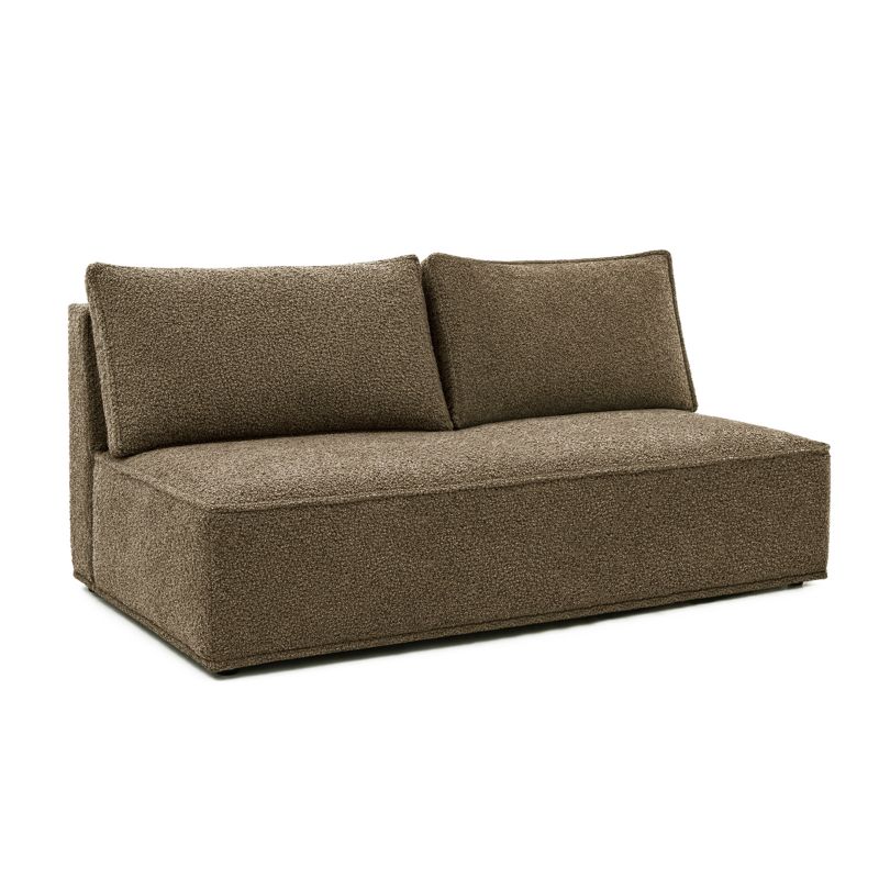 Sofa Mebel Elite Rozkładana Kanapa z Funkcją Spania Dwuosobowa Do Salon Brązowa MAVIA 1 szt.