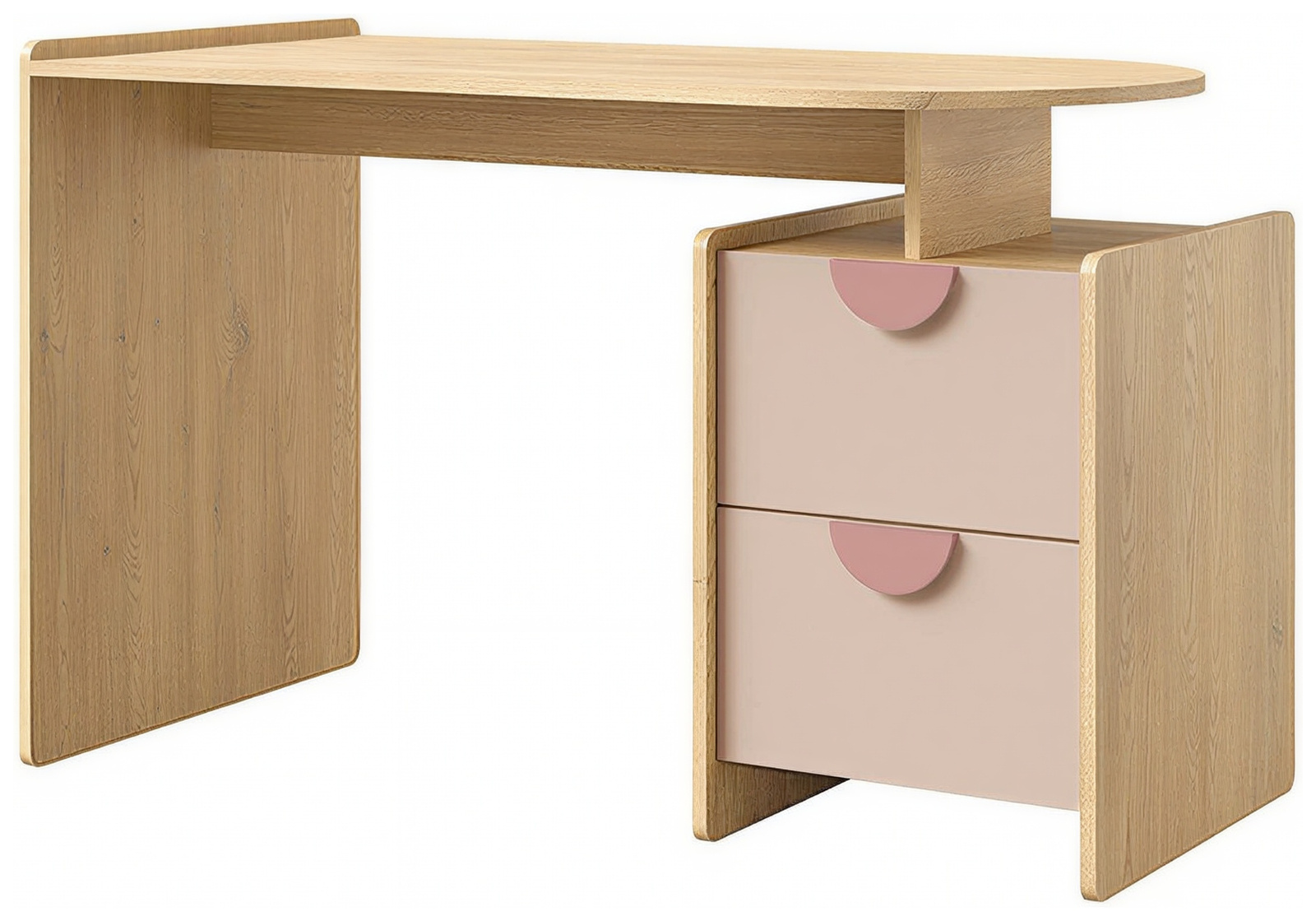 Biurko 120 cm do pokoju młodzieżowego z szufladami LOLLIE dąb cremona