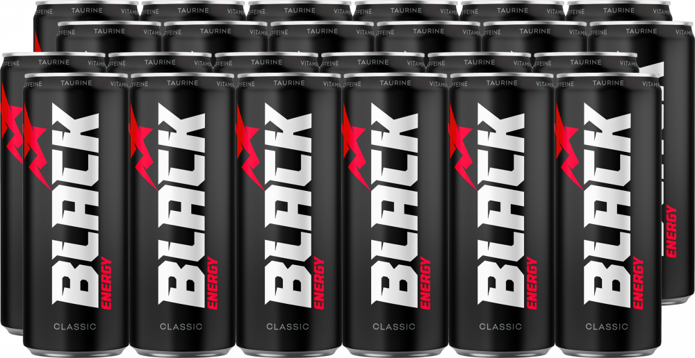 24x Napój energetyczny Black Energy Classic, puszka, 250ml