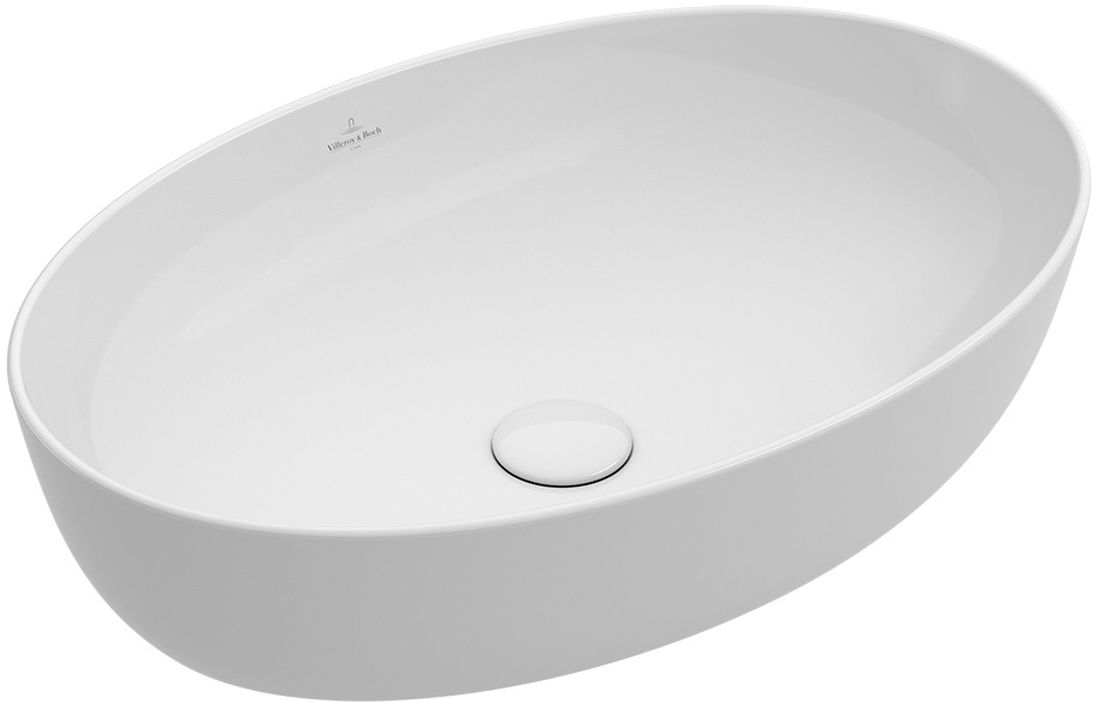 Villeroy & Boch Artis umywalka 61x41 cm nablatowa owalna CeramicPlus Stone White 419861RW