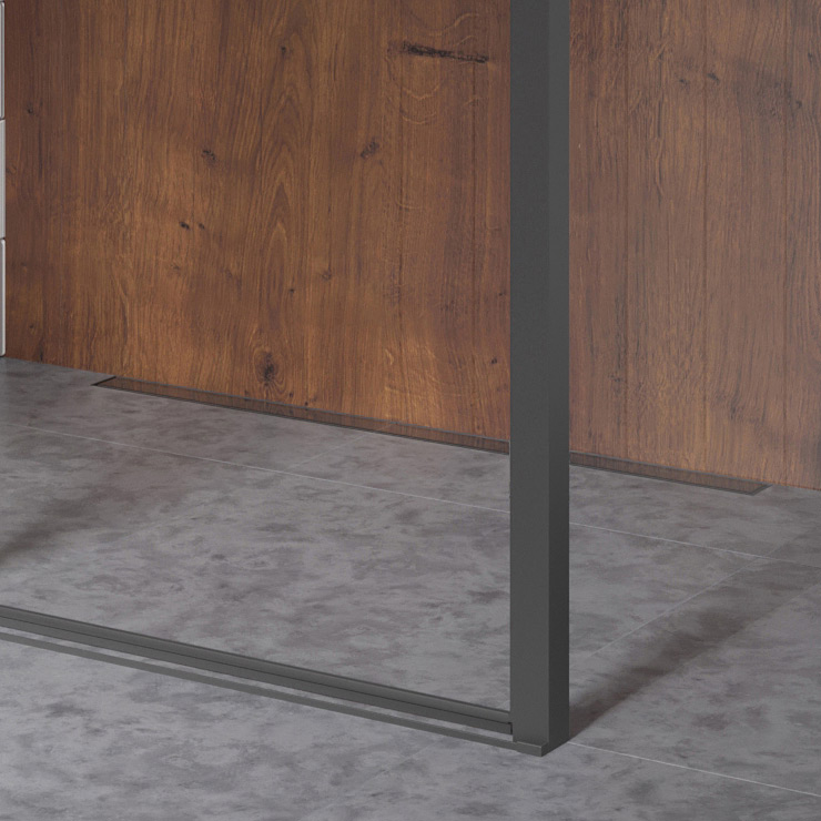Besco Virgo Next Black odpływ prysznicowy liniowy 70 cm czarne szkło hartowane OL-70-VNB