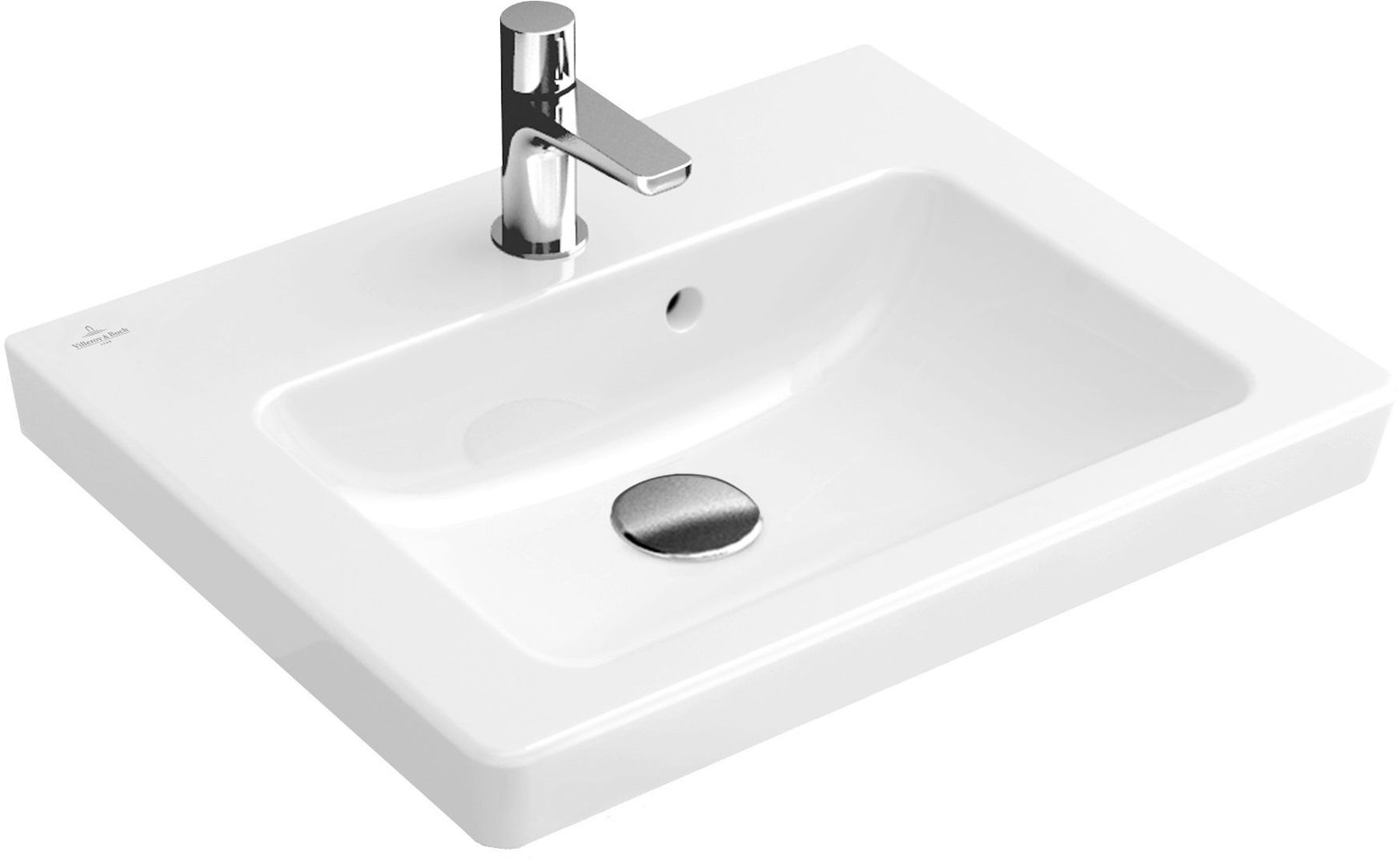 Villeroy & Boch Subway 2.0 umywalka 45x37 cm ścienna prostokątna Weiss Alpin 73154501