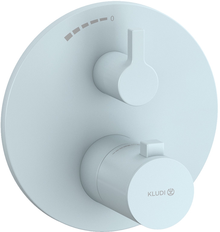 Kludi Nova Fonte Puristic bateria prysznicowa podtynkowa termostatyczna niebieski mat 20885O415
