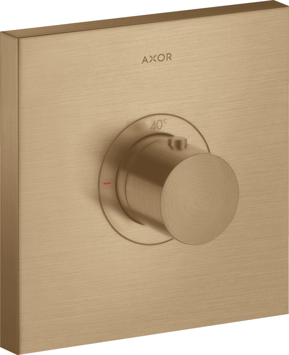 Axor ShowerSelect Square bateria prysznicowa podtynkowa termostatyczna brąz szczotkowany 36718140