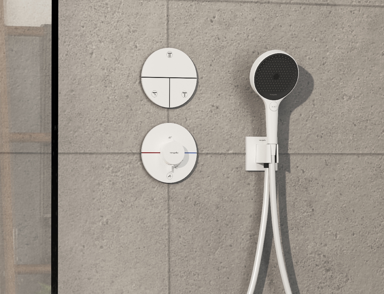 Hansgrohe ShowerSelect Comfort S bateria prysznicowa podtynkowa termostatyczna biały mat 15562700