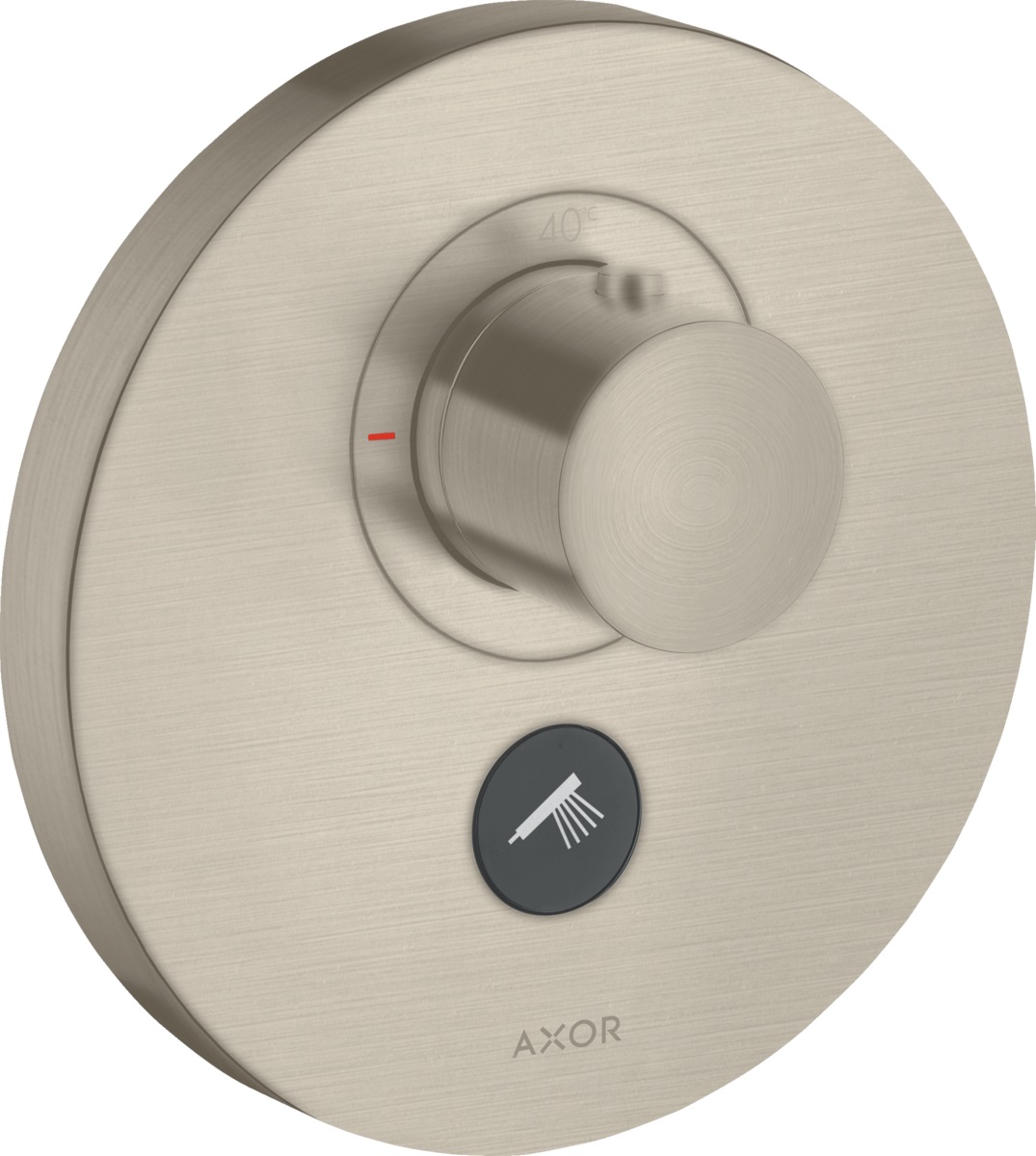 Axor ShowerSelect Round bateria prysznicowa podtynkowa termostatyczna nikiel szczotkowany 36726820