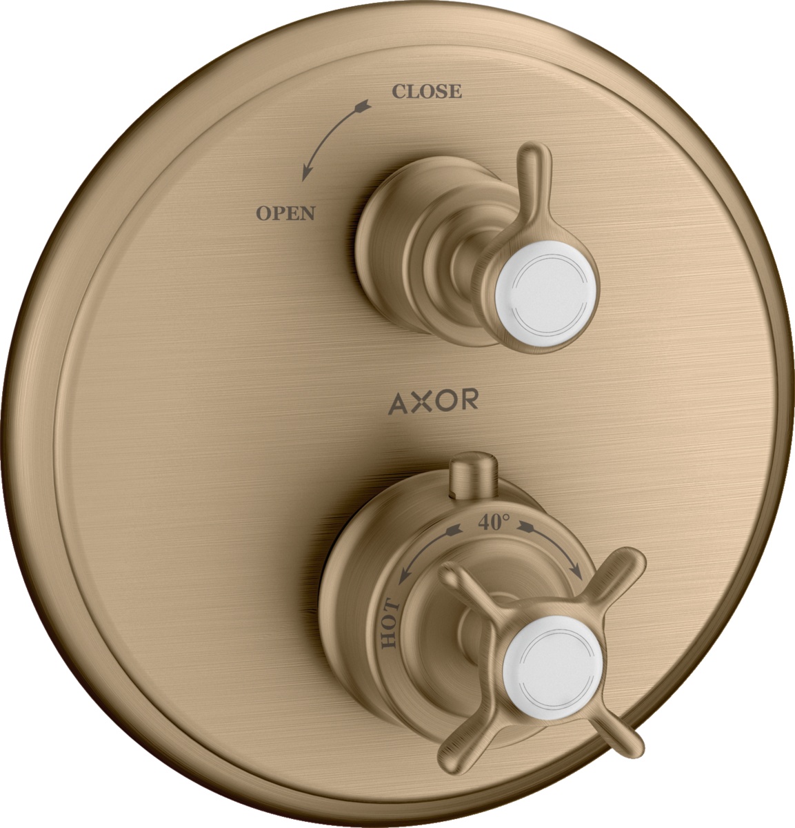 Axor Montreux bateria prysznicowa podtynkowa termostatyczna brąz szczotkowany 16800140