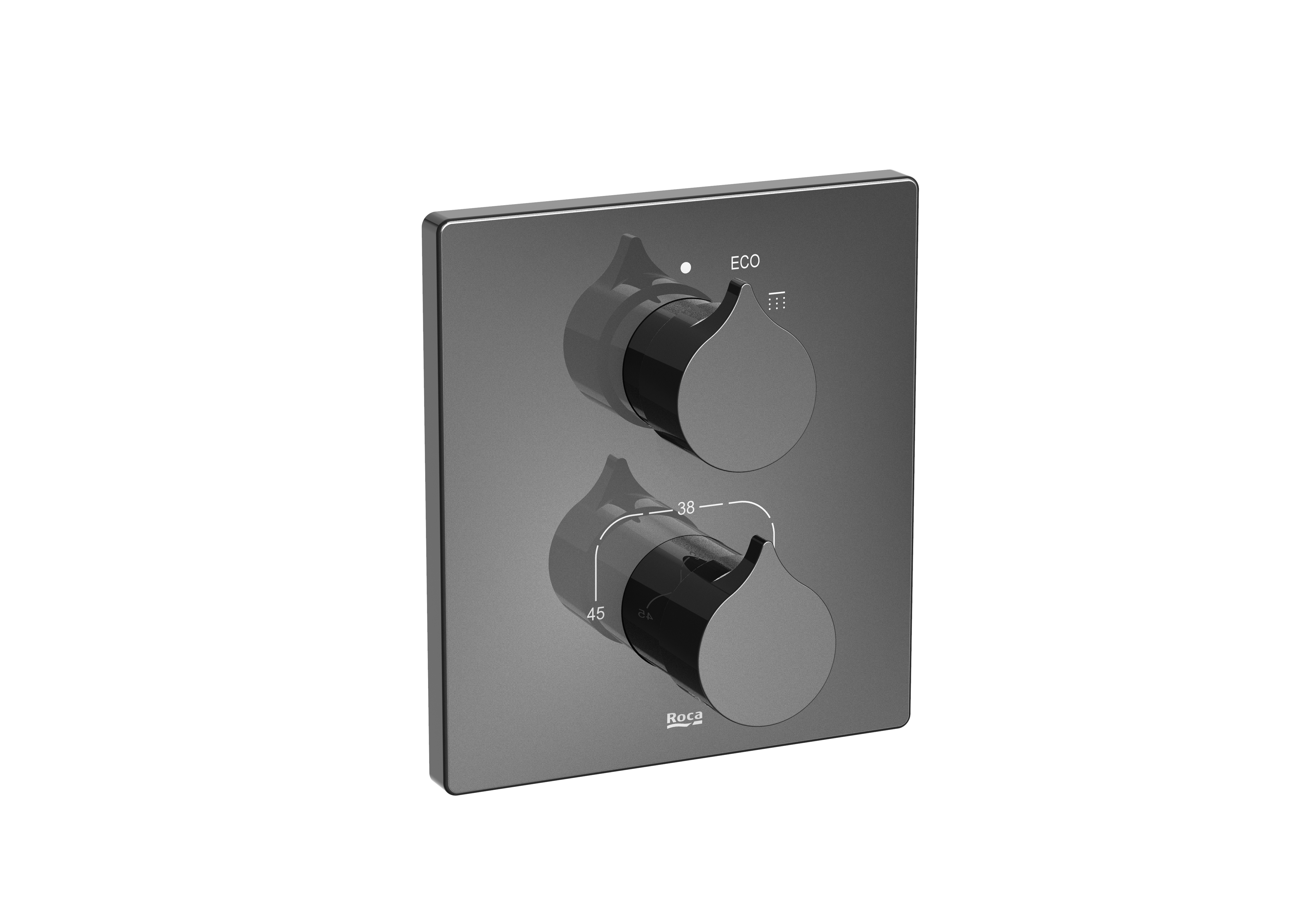 Roca Insignia Black bateria prysznicowa podtynkowa termostatyczna czarna A5A2C3ACN0