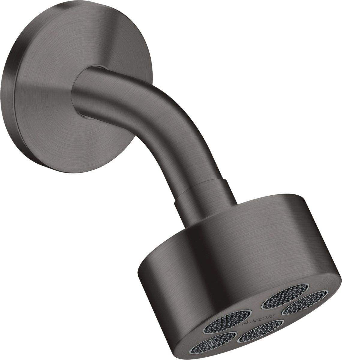 Axor One deszczownica 7,3 cm okrągła z ramieniem prysznicowym czarny chrom szczotkowany 48490340 - Wysyłka w 24h
