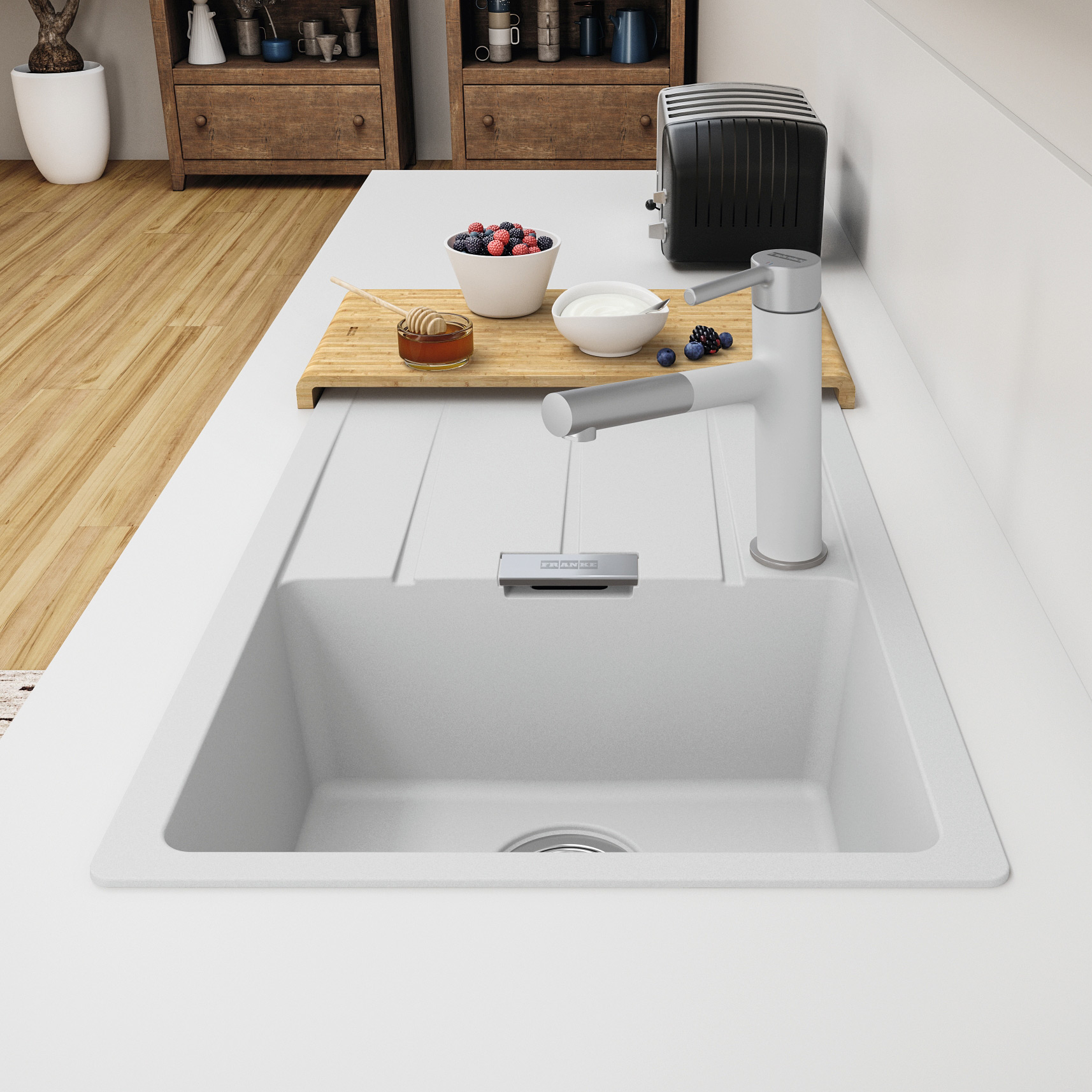 Franke Centro CNG 611-78 GSC zlewozmywak 78x50 cm Fragranite biały polarny 114.0687.317
