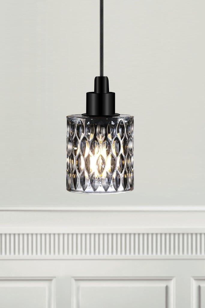Nordlux Hollywood lampa wisząca 1x60W czarna/szkło przydymione 46483047