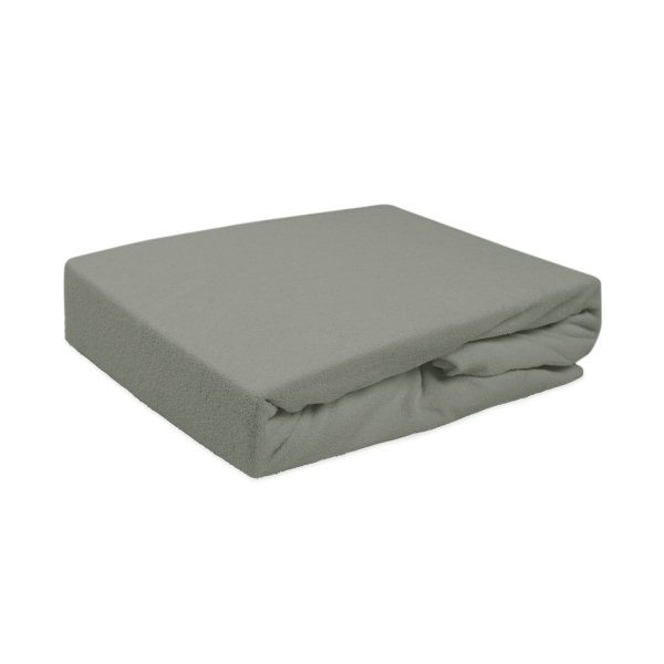 Prześcieradło Frotte PREMIUM na wysoki materac 180x200 na gumkę wz. 037 szary