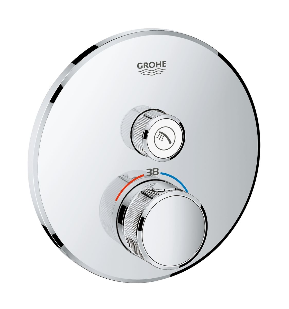 Darmowa Dostawa - Bateria prysznicowa podtynkowa z termostatem starlight chrome Grohe Grohtherm SmartControl 29118000