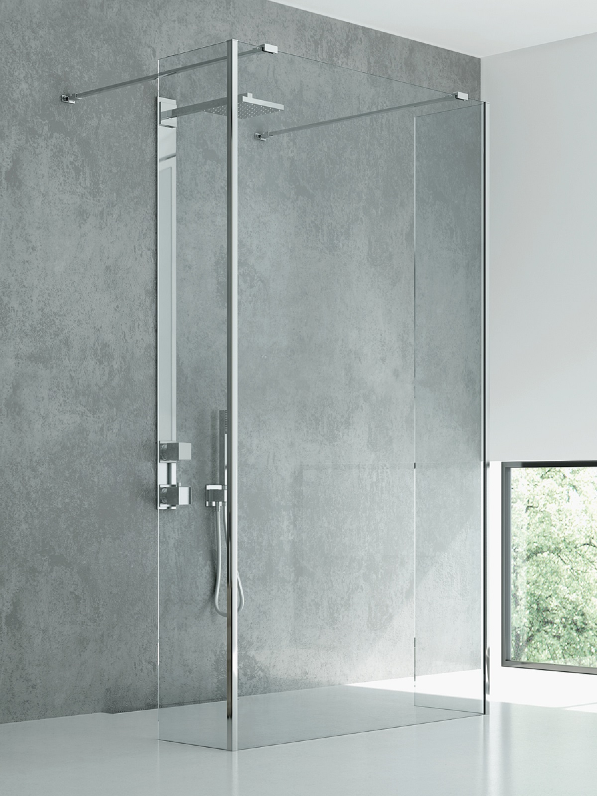 Darmowa Dostawa - Ścianka prysznicowa walk-in 140 cm chrom połysk/szkło przezroczyste New Trendy New Modus EXK5503