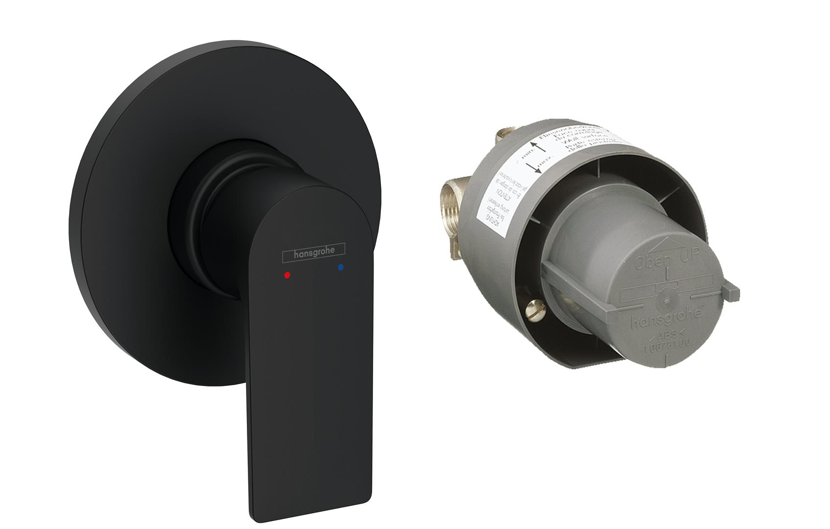 Darmowa Dostawa - Bateria prysznicowa podtynkowa czarna Hansgrohe Rebris E 72658670