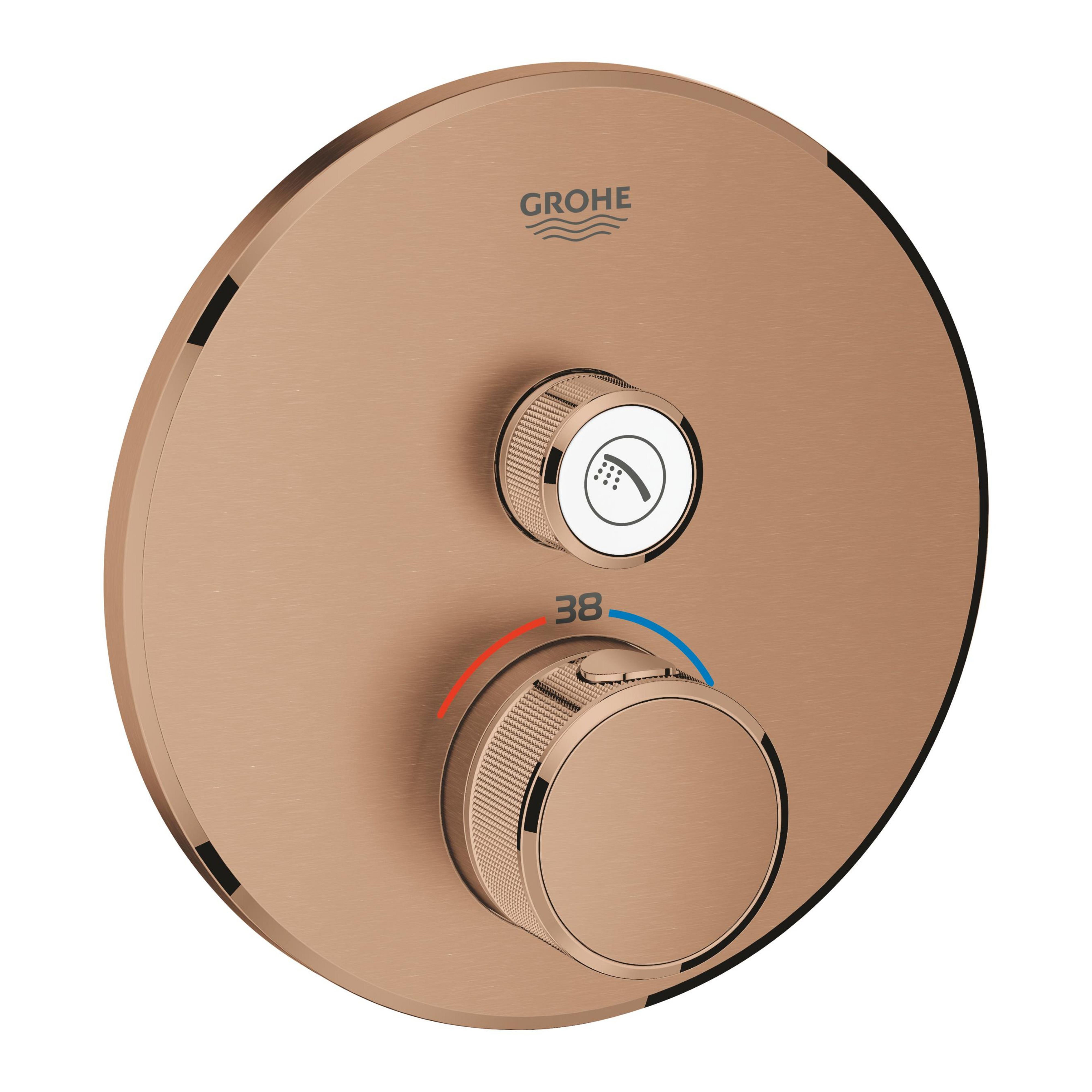 Darmowa Dostawa - Bateria prysznicowa podtynkowa z termostatem brushed warm sunset Grohe Grohtherm SmartControl 29118DL0