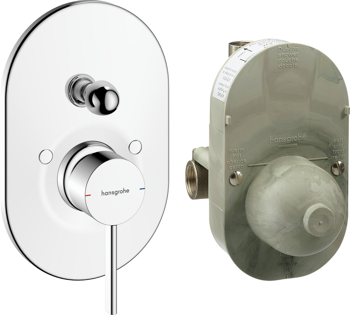 Darmowa Dostawa - Bateria wannowo-prysznicowa podtynkowa chrom Hansgrohe Zesis S 74418000