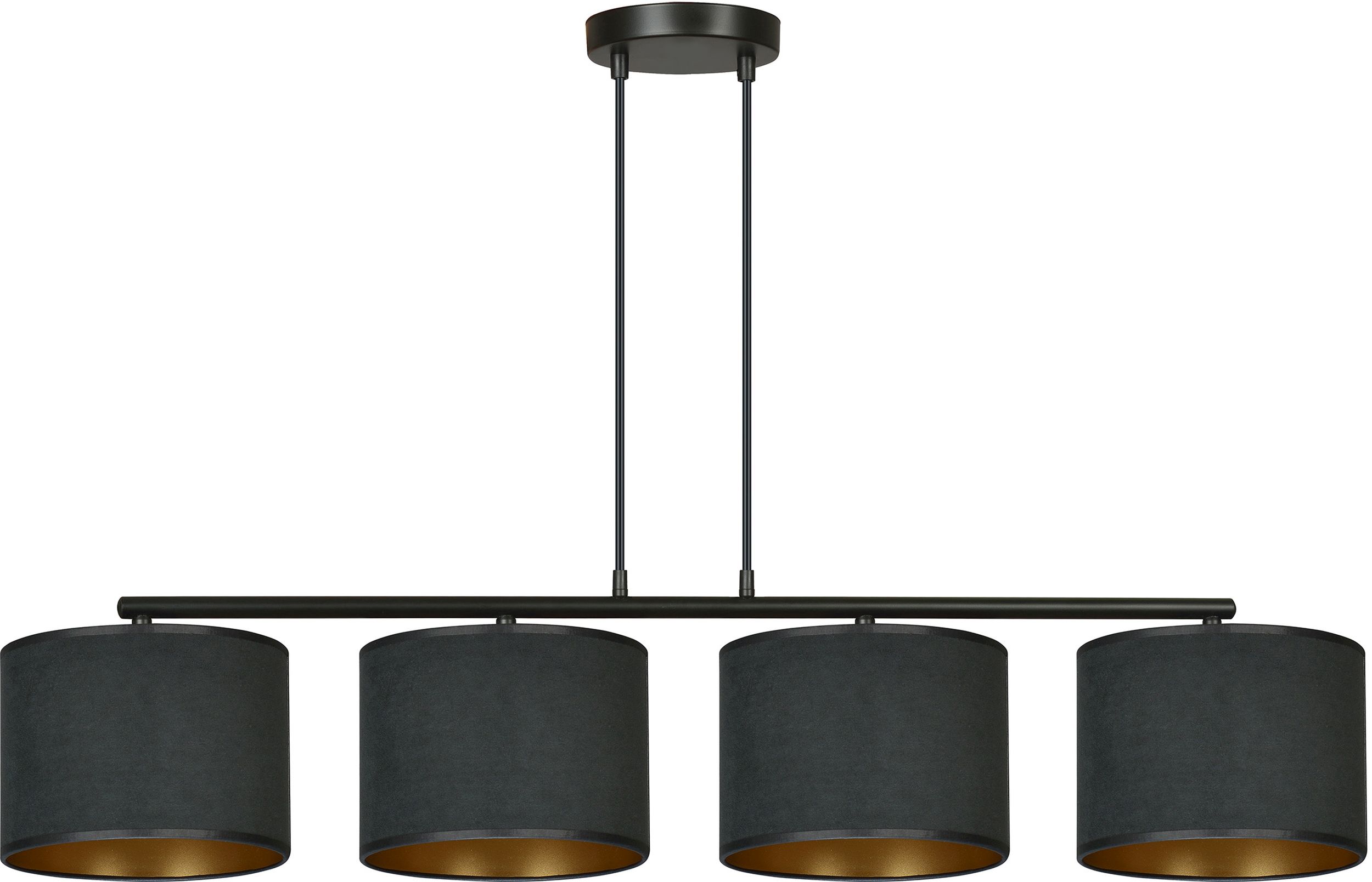 Darmowa Dostawa - Lampa wisząca 4x15 W czarna-złota Emibig Hilde 10544
