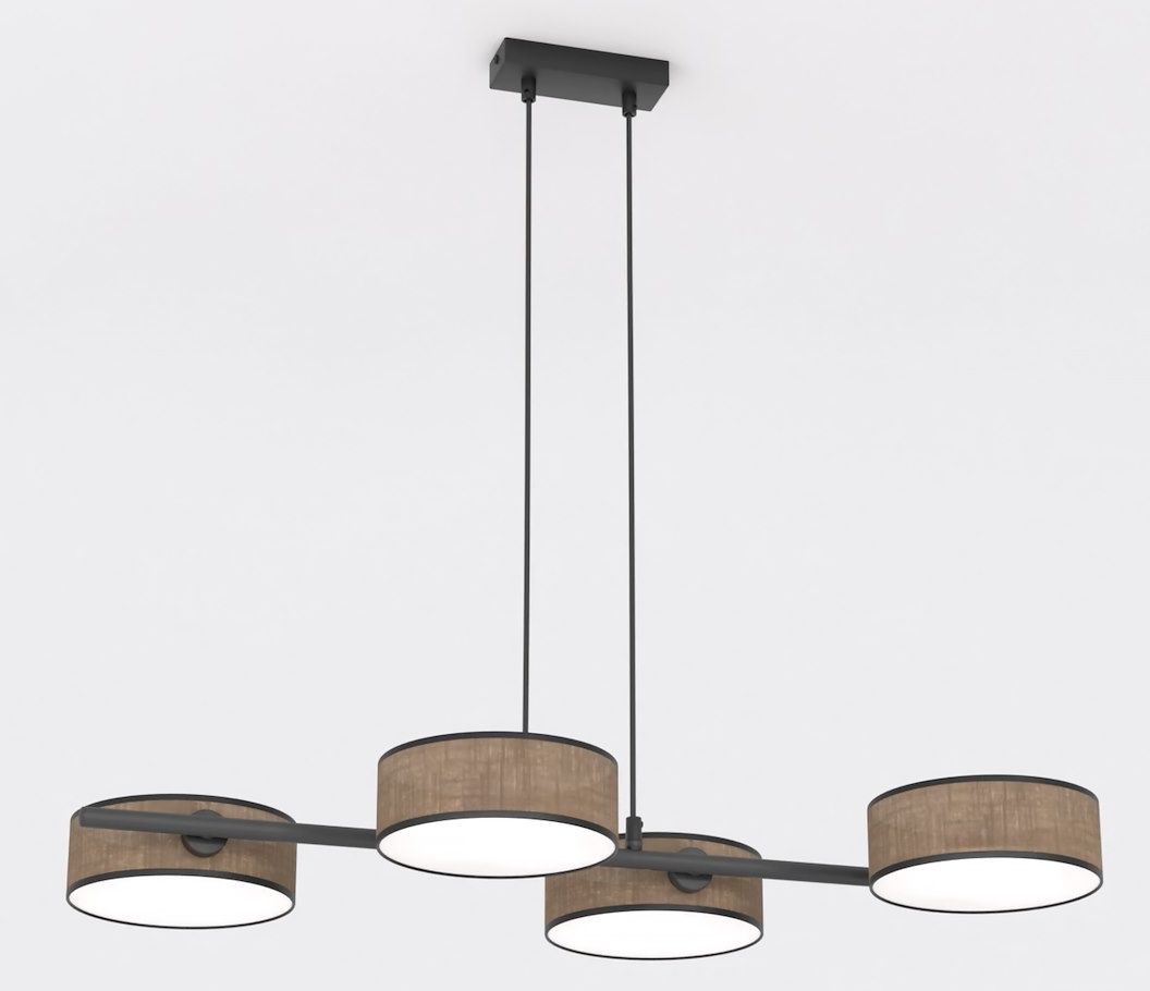 Darmowa Dostawa - Lampa wisząca 4x10 W brązowa Emibig Drumz 15634