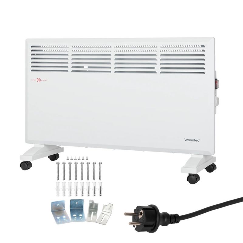 Grzejnik elektryczny konwektorowy Warmtec 2000W 20m2 biały EWN 1szt.
