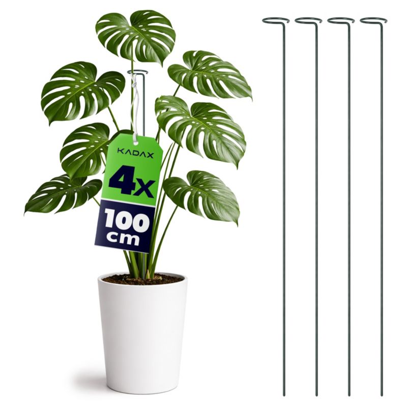 Podpora KADAX z oczkiem 100 cm stalowa zielona 4 szt.