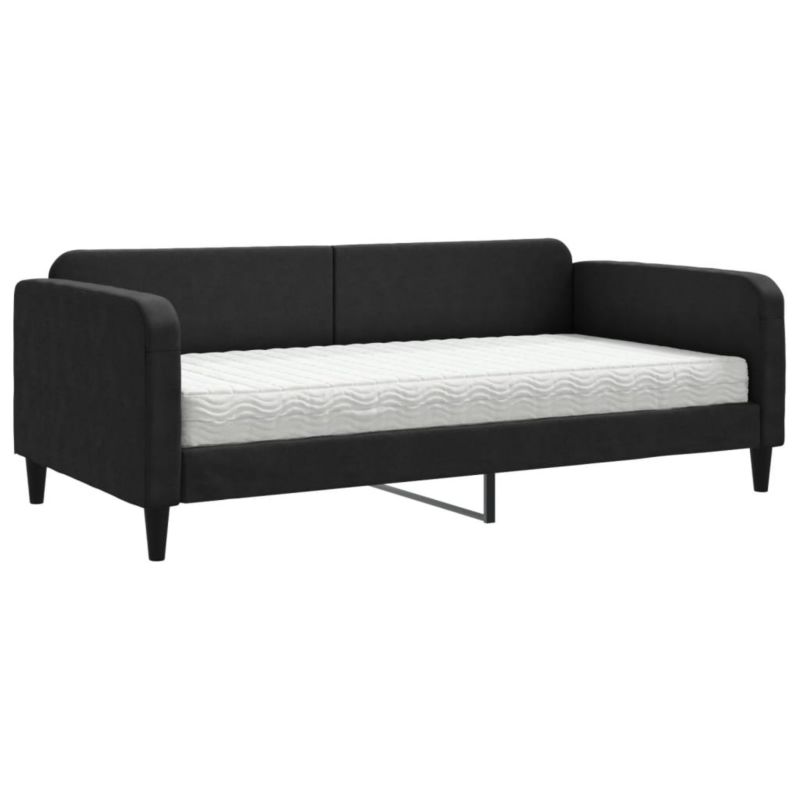 Sofa rozkładana WaszeMeble 100x200 cm Czarny tkanina WM-3196805 1 szt.