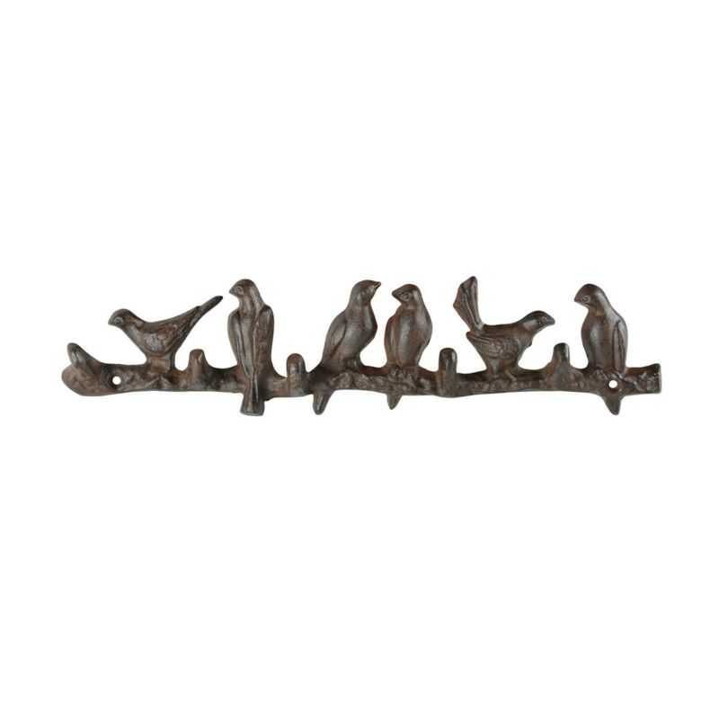 Wieszak ścienny ptaki Esschert Design żeliwny brązowy 43 cm 1 szt.