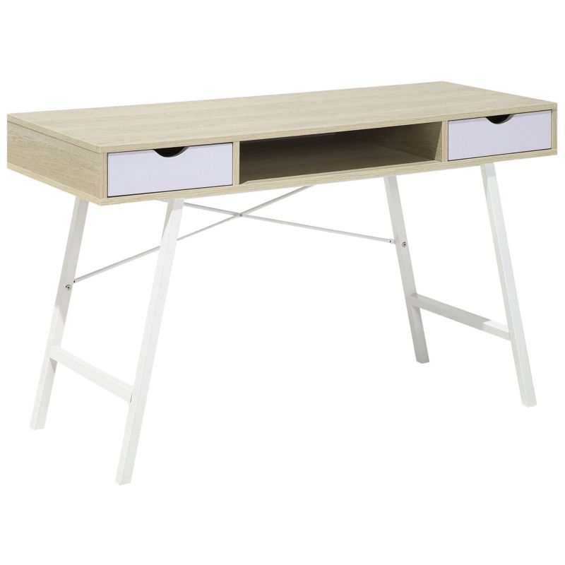 Biurko Clarita Jasnobrązowy 120 cm 48 cm z szufladami 1 szt.