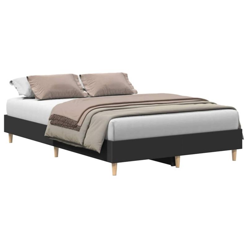 Rama łóżka WaszeMeble 135x190 cm Czarny drewno WM-861067 1 szt.