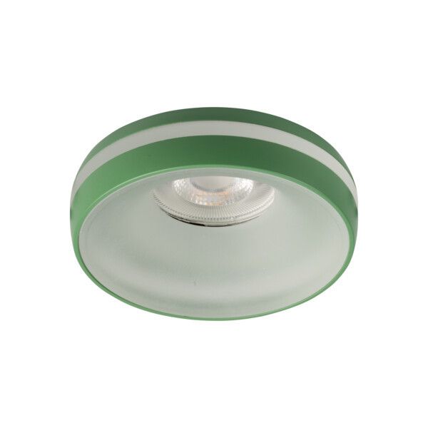 Oprawa sufitowa wpuszczana Kanlux Eliceo zielona 1 x GX5.3 / GU10 x 10W IP20 wym: 4,2 x 9,6 x 9,6 cm okrągła - 1 szt.