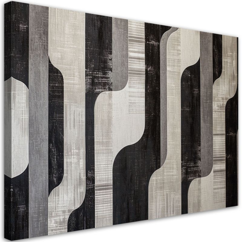 Obraz do salonu sypialni Feeby Szara Abstrakcja Retro 100x70cm 1szt