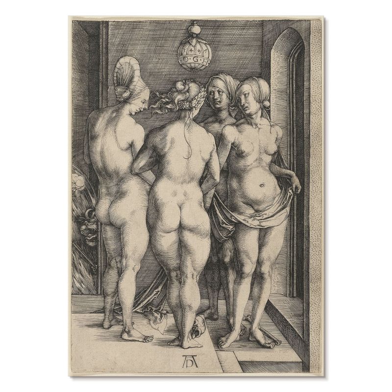 Plakat na Ścianę Tulup 42x59,4 cm (A2) Cztery nagie kobiety Do sypialni, salonu, biura 1 szt.