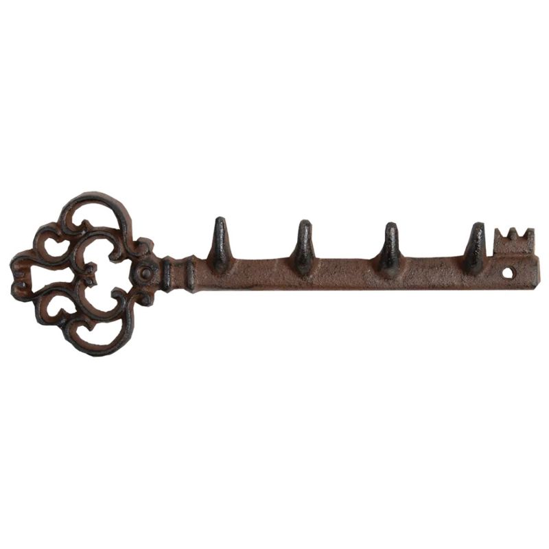 Wieszak ścienny Esschert Design żeliwny 4 haczyki 29,3 x 9,4 cm 1 szt.