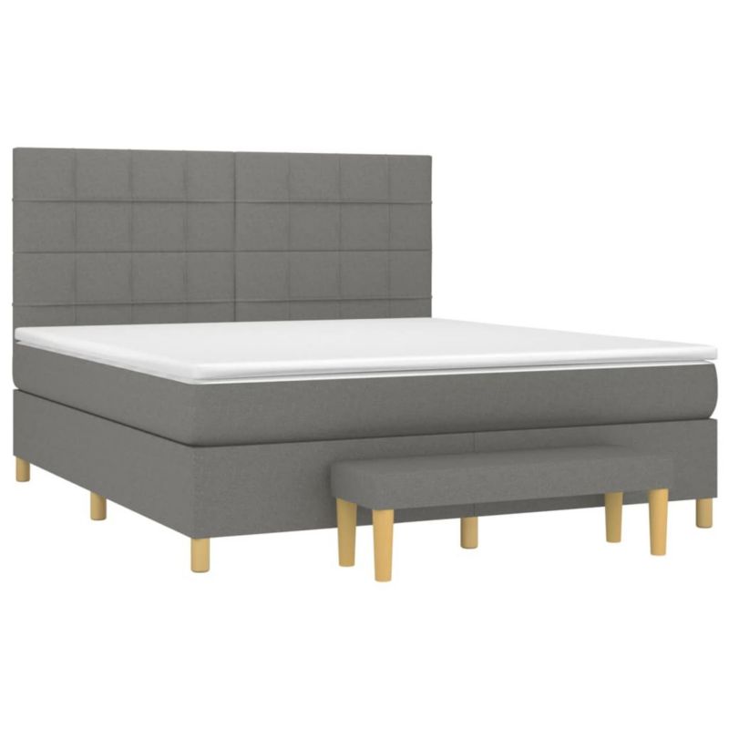 Łóżko kontynentalne WaszeMeble 180x200 cm ciemnoszara WM-3137174 1 szt.