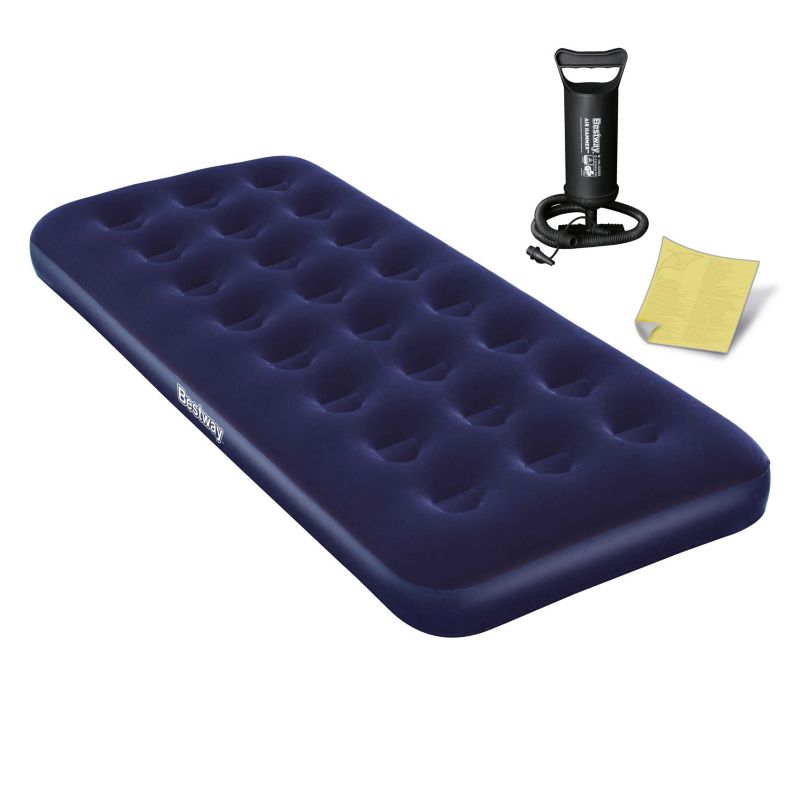 Materac dmuchany Bestway 67000 jednoosobowy 185x76x22cm z pompką tłokową 1szt.