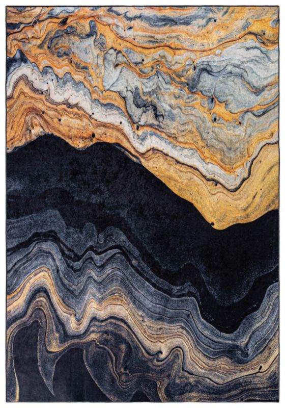 Dywan Nowoczesny Toscana 38670 Mazovia 140 x 200 cm czarny, złoty 1 szt.