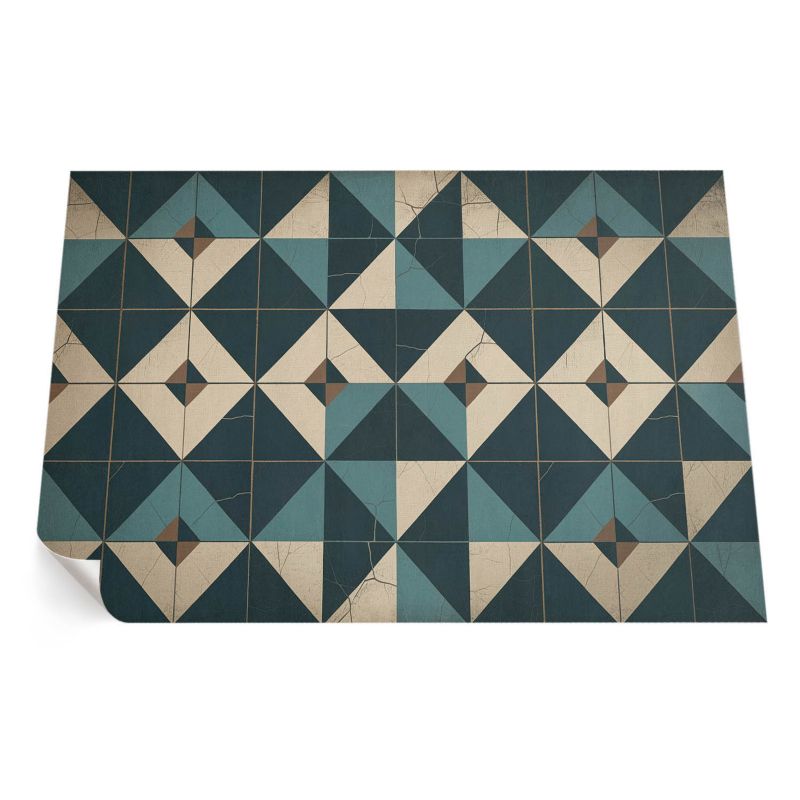Balkonowy Dywan Winylowy UV ArtPrintCave 80x120 cm Art deco kafle z figur geometrycznych 1 szt.