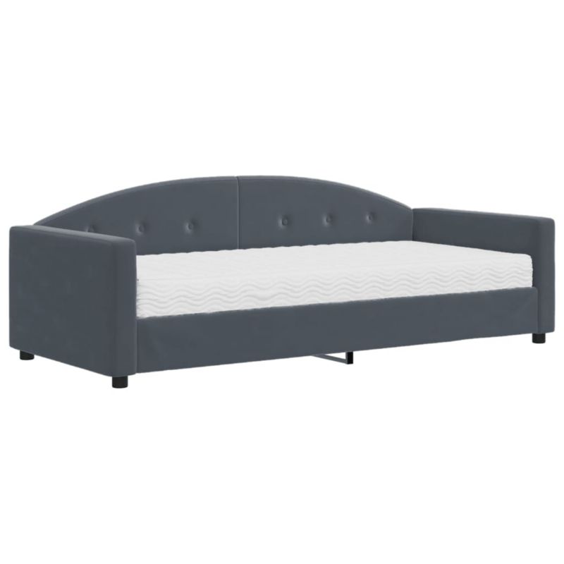 Sofa rozkładana WaszeMeble 90x200 cm Ciemnoszary aksamit WM-3197278 1 szt.