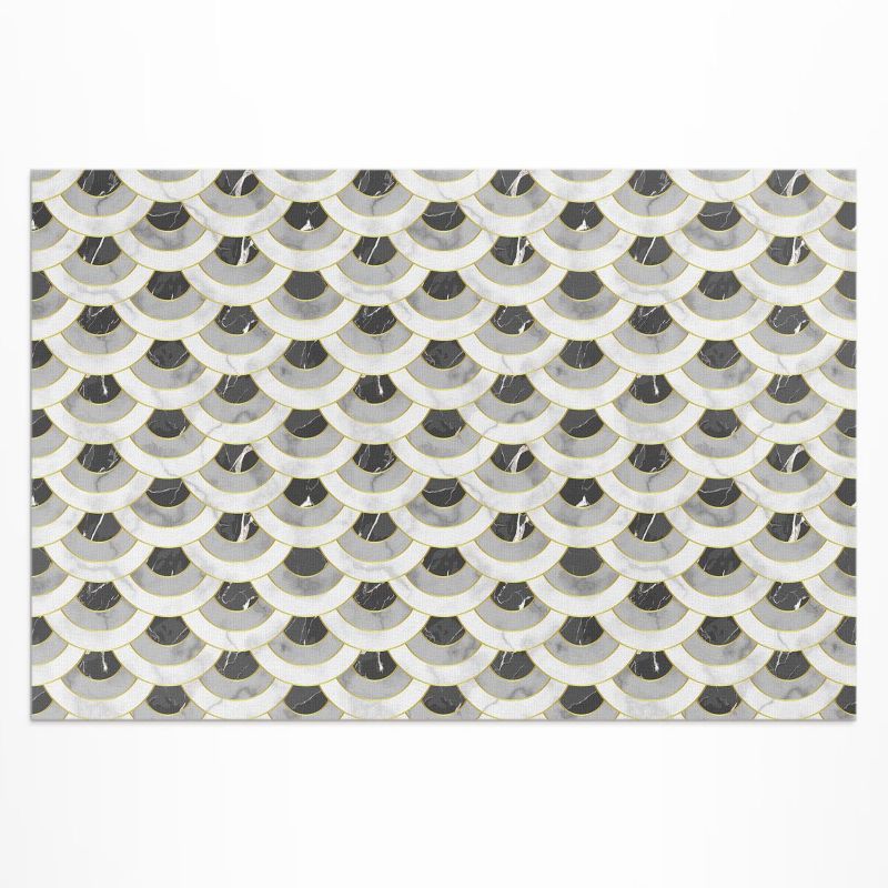 Dywan Winylowy Zewnętrzny Wallfluent 120x180 cm Kamienne łuski marmurowy wzór regularny 1 szt.
