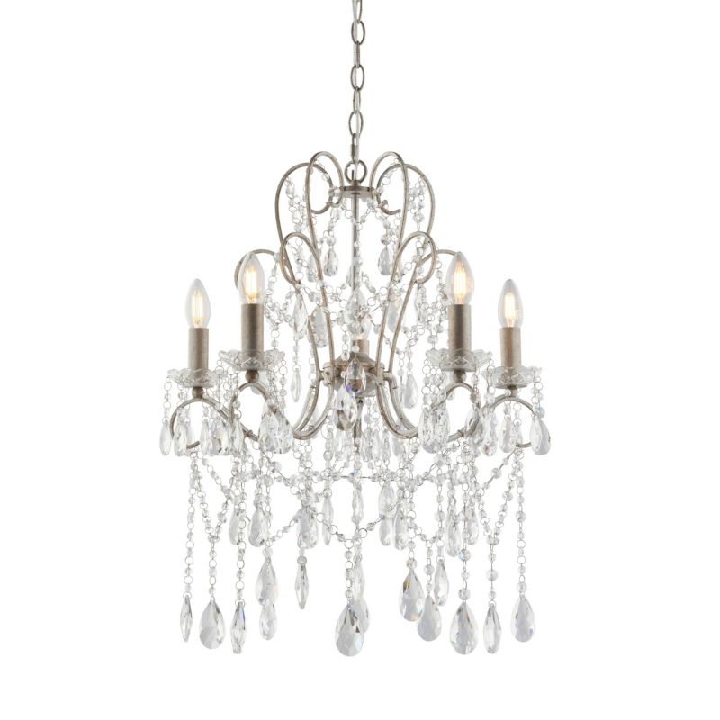 Lampa wisząca Endon BERKLEY postarzany srebrny 5xE14x15W IP20 wym:217,5x54x54cm - 1 szt.