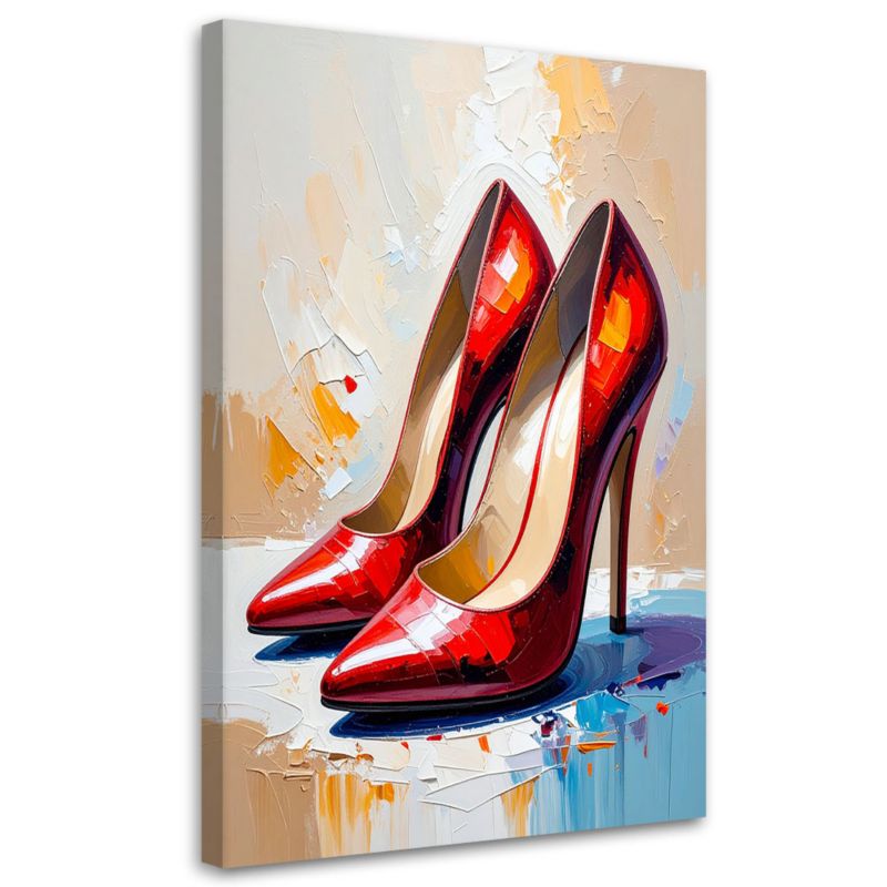 Obraz na płótnie do salonu sypialni Feeby Czerwone Buty Szpilki 40x60cm 1szt