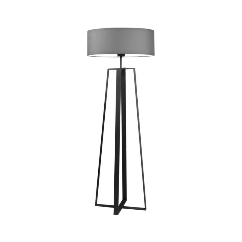 Lampa stojąca Volta Light Factory podłogowa z abażurem szary walec WENIS 1szt.