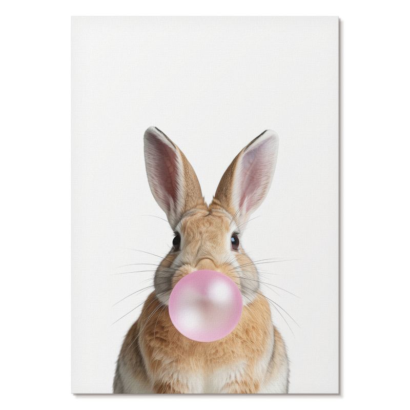 Nowoczesny Plakat na Płótnie Tulup 42x59,4 cm (A2) Królik z gumą Do sypialni, salonu, biura 1 szt.