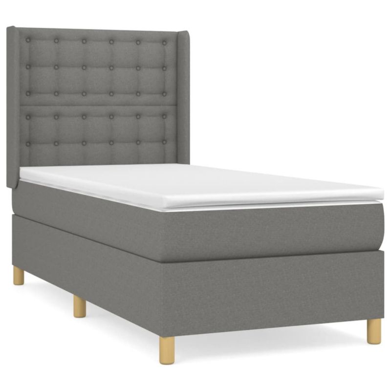 Łóżko kontynentalne WaszeMeble 90x200 cm ciemnoszara WM-3132282 1 szt.