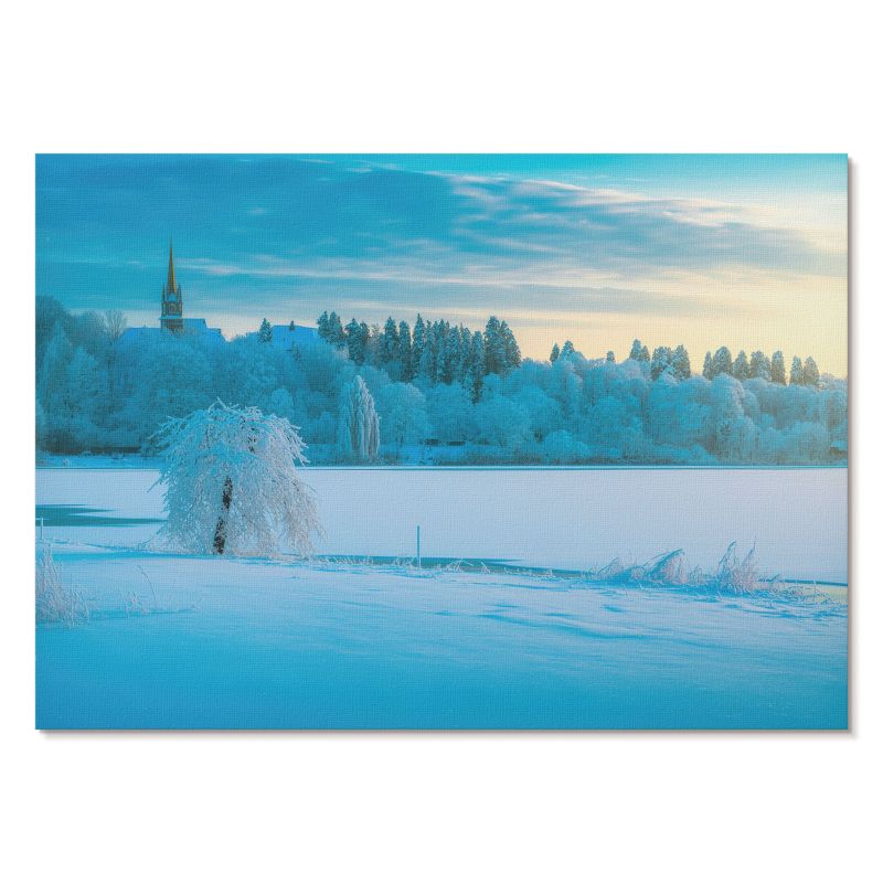 Obraz Plakat Canvas Tulup 29,7x21 cm (A4) Zimowy pejzaż Do sypialni, biura, salonu 1 szt.