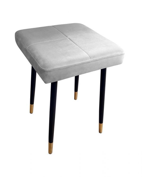 Taboret SQUARE 2 MG VELVET jasno szary ATOS 1 szt.
