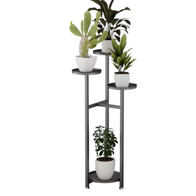 Kwietnik Artdesign stojący metalowy stojak na rośliny czarny 4 poziomowy 80,5 cm 1 szt.