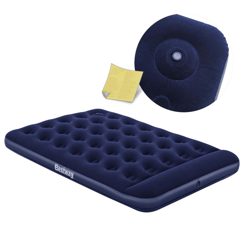 Materac dmuchany Bestway 67225 wbudowana pompka nożna dwuosobowy 191x137x22 cm 1szt.