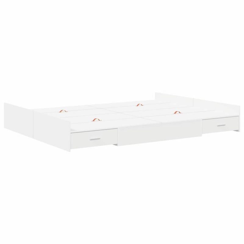 Rama łóżka WaszeMeble 135x190 cm Biały drewno WM-3335309 1 szt.